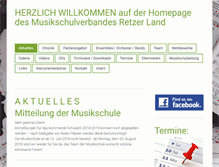Tablet Screenshot of musikschuleretz.com